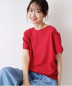 Dessin / デッサン ニット・セーター | 【洗える】後ろボタンフレンチスリーブニット