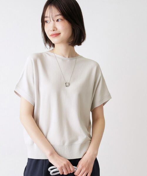 Dessin / デッサン ニット・セーター | 【洗える】後ろボタンフレンチスリーブニット | 詳細1