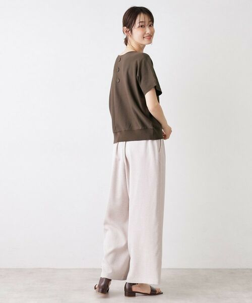 Dessin / デッサン ニット・セーター | 【洗える】後ろボタンフレンチスリーブニット | 詳細11