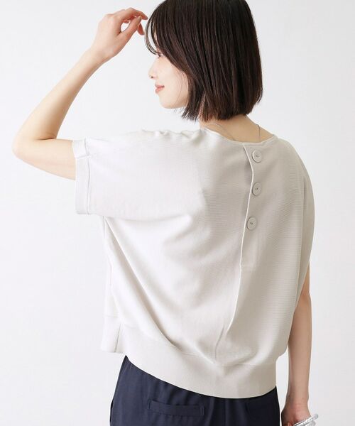 Dessin / デッサン ニット・セーター | 【洗える】後ろボタンフレンチスリーブニット | 詳細2