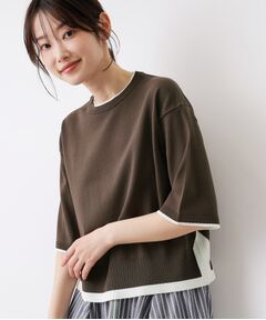 Dessin / デッサン ニット・セーター | バイカラーボクシーシルエットニット