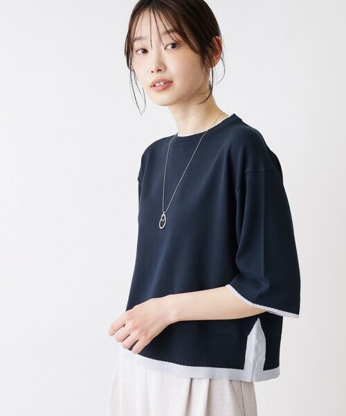 Dessin / デッサン ニット・セーター | バイカラーボクシーシルエットニット | 詳細10