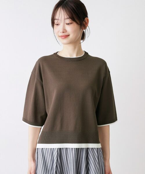 Dessin / デッサン ニット・セーター | バイカラーボクシーシルエットニット | 詳細13