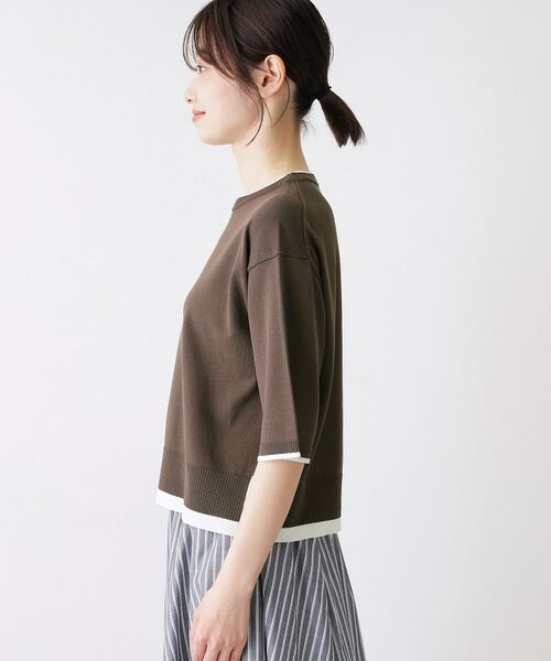 Dessin / デッサン ニット・セーター | バイカラーボクシーシルエットニット | 詳細14