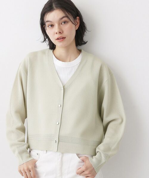 Dessin / デッサン カーディガン・ボレロ | コットンポリVネックカーディガン | 詳細1