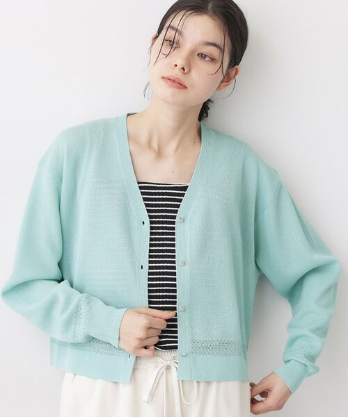 Dessin / デッサン カーディガン・ボレロ | コットンポリVネックカーディガン | 詳細10