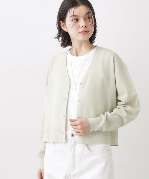 Dessin / デッサン カーディガン・ボレロ | コットンポリVネックカーディガン | 詳細2