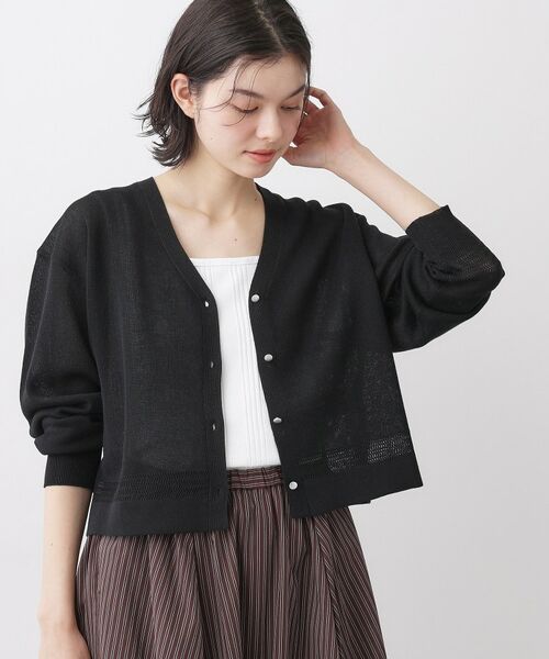 Dessin / デッサン カーディガン・ボレロ | コットンポリVネックカーディガン | 詳細5