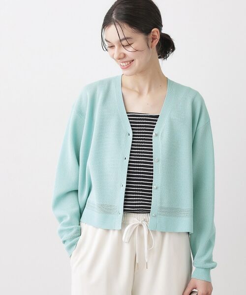 Dessin / デッサン カーディガン・ボレロ | コットンポリVネックカーディガン | 詳細9