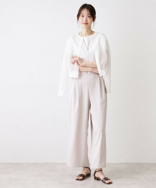 Dessin / デッサン カーディガン・ボレロ | 【洗える】チェック柄シアークルーネックカーディガン | 詳細3