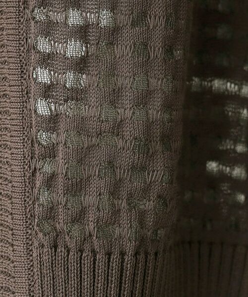 Dessin / デッサン カーディガン・ボレロ | 【洗える】チェック柄シアークルーネックカーディガン | 詳細8