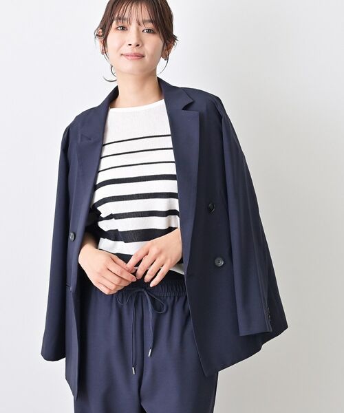 Dessin / デッサン テーラードジャケット | 【セットアップ可/洗える】ダブルストレッチジャケット(ネイビー(094))