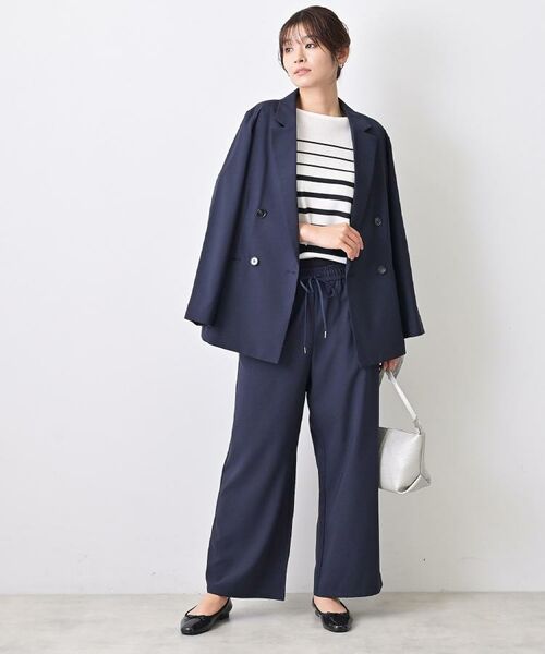 Dessin / デッサン パンツ | 【セットアップ可/洗える】ストレッチセミワイドパンツ | 詳細14