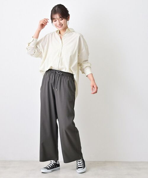 Dessin / デッサン パンツ | 【セットアップ可/洗える】ストレッチセミワイドパンツ | 詳細3