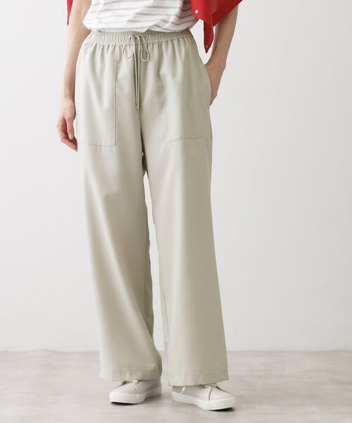 Dessin / デッサン パンツ | 【接触冷感】 タンブラーワイドパンツ（グレージュ(050)）