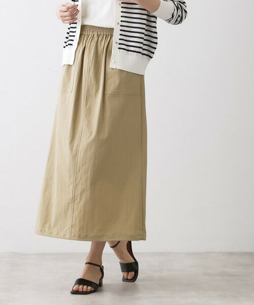 Dessin / デッサン ロング・マキシ丈スカート | ストレッチベイカースカート（グレージュ(050)）