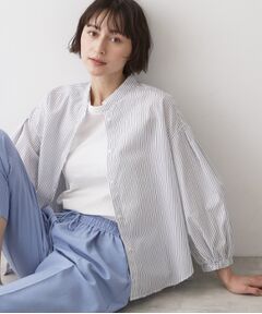 Dessin / デッサン シャツ・ブラウス | バルーンスリーブバンドカラーシャツ