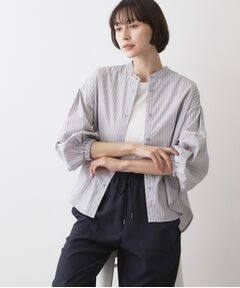 Dessin / デッサン シャツ・ブラウス | バルーンスリーブバンドカラーシャツ