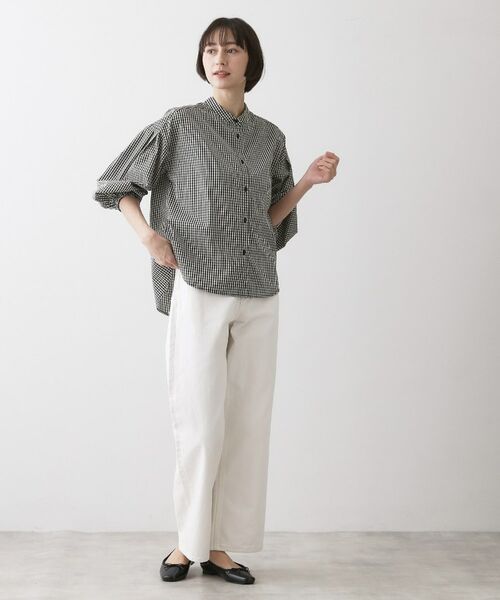 Dessin / デッサン シャツ・ブラウス | バルーンスリーブバンドカラーシャツ | 詳細3