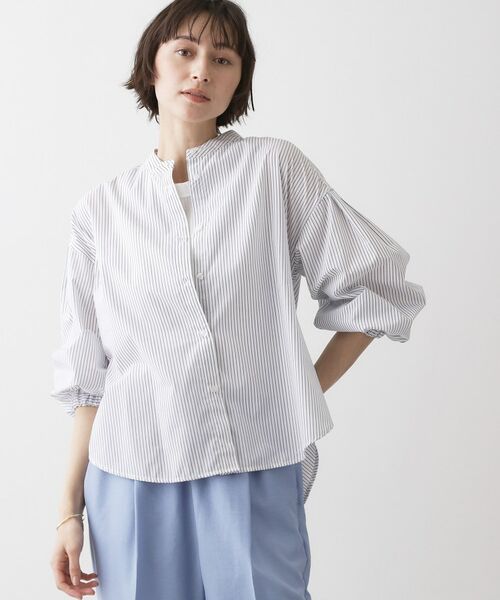 Dessin / デッサン シャツ・ブラウス | バルーンスリーブバンドカラーシャツ | 詳細6