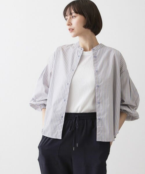 Dessin / デッサン シャツ・ブラウス | バルーンスリーブバンドカラーシャツ | 詳細9
