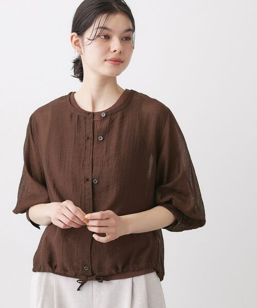 Dessin / デッサン シャツ・ブラウス | シアードロストブラウス（ブラウン(044)）
