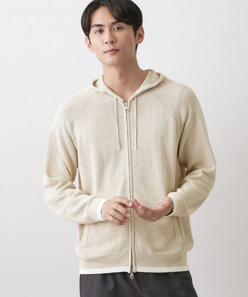 Dessin / デッサン カーディガン・ボレロ | ペーパーブレンドジップカーデ（グレージュ(050)）