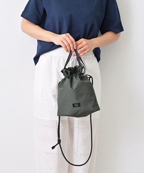 Dessin / デッサン ショルダーバッグ | マルチポケットドロストリング巾着バッグ(チャコールグレー(013))