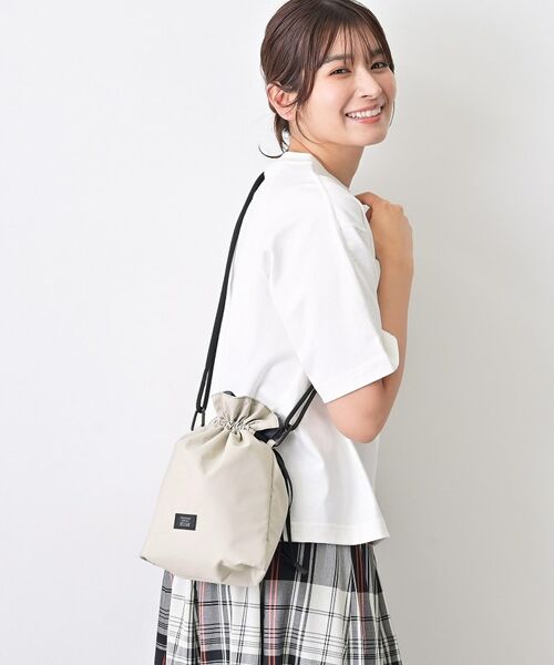 Dessin / デッサン ショルダーバッグ | マルチポケットドロストリング巾着バッグ(ライトベージュ(051))