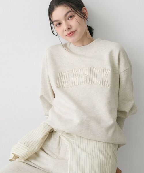 Dessin / デッサン スウェット | 【オーガニック裏毛】裏毛ロゴスウェット（ライトベージュ(051)）