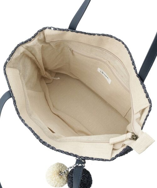 Dessin / デッサン トートバッグ | ロゴ刺繍 ポンポンチャーム付き ペーパーメッシュトート | 詳細13