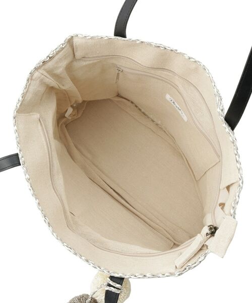 Dessin / デッサン トートバッグ | ロゴ刺繍 ポンポンチャーム付き ペーパーメッシュトート | 詳細14