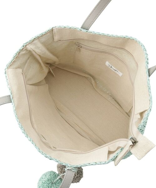 Dessin / デッサン トートバッグ | ロゴ刺繍 ポンポンチャーム付き ペーパーメッシュトート | 詳細15