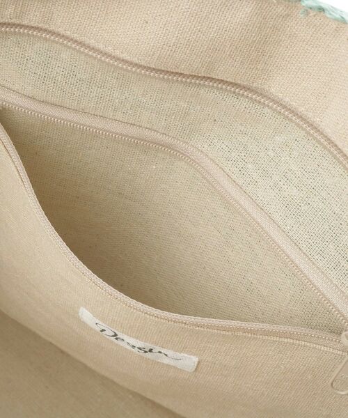 Dessin / デッサン トートバッグ | ロゴ刺繍 ポンポンチャーム付き ペーパーメッシュトート | 詳細17