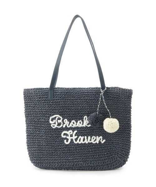 Dessin / デッサン トートバッグ | ロゴ刺繍 ポンポンチャーム付き ペーパーメッシュトート | 詳細7