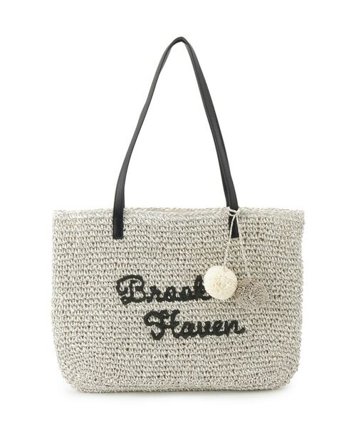 Dessin / デッサン トートバッグ | ロゴ刺繍 ポンポンチャーム付き ペーパーメッシュトート | 詳細8