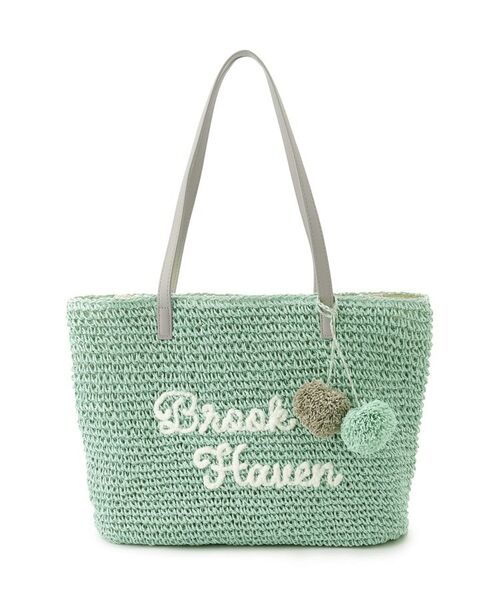 Dessin / デッサン トートバッグ | ロゴ刺繍 ポンポンチャーム付き ペーパーメッシュトート | 詳細9