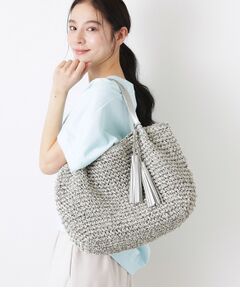 Dessin / デッサン トートバッグ | ペーパーメッシュ タッセル付き配色トート