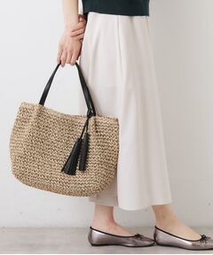 Dessin / デッサン トートバッグ | ペーパーメッシュ タッセル付き配色トート