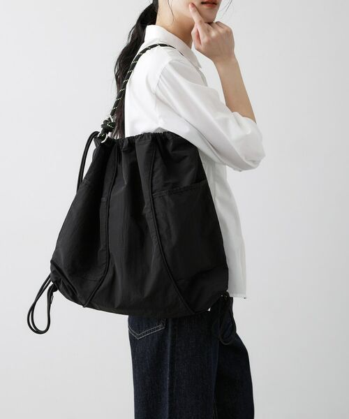 Dessin / デッサン トートバッグ | 【2WAY/A4収納可】カラーコードナップトートバッグ（ブラック(019)）