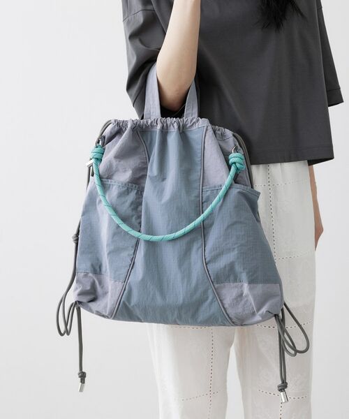 Dessin / デッサン トートバッグ | 【2WAY/A4収納可】カラーコードナップトートバッグ（ブルー(091)）