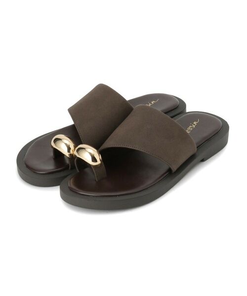 Dessin / デッサン サンダル | メタルアクセントサムリングサンダル(ブラウン(043))