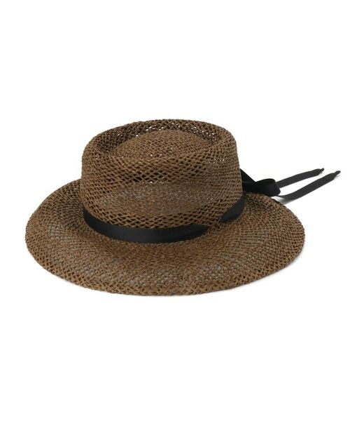 Dessin / デッサン ハット | 透かし編み ペーパーハット（ブラウン(043)）