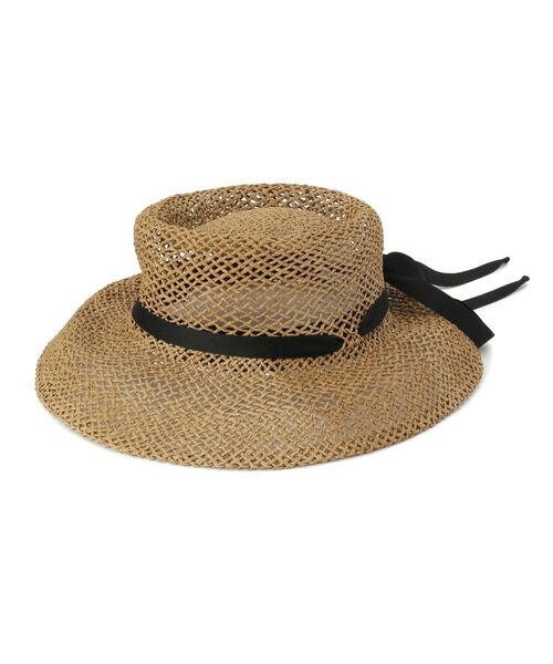 Dessin / デッサン ハット | 透かし編み ペーパーハット（ライトベージュ(051)）