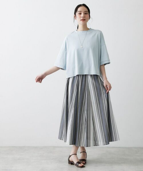 Dessin / デッサン カットソー | 【体型カバー/五分袖】美光沢カットソーボクシーシルエット | 詳細18