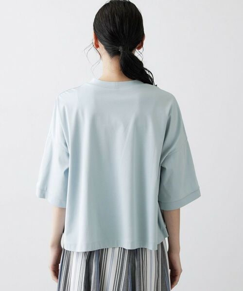 Dessin / デッサン カットソー | 【体型カバー/五分袖】美光沢カットソーボクシーシルエット | 詳細22