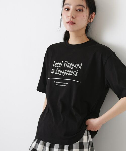 Dessin / デッサン Tシャツ | オーガニック天竺ロゴTシャツ（ブラック(019)）