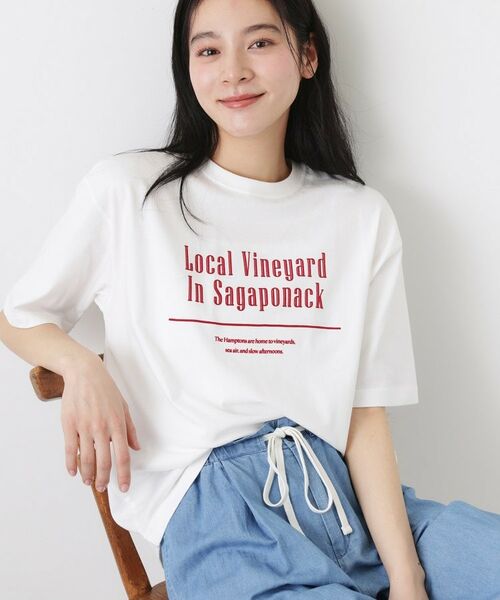 Dessin / デッサン Tシャツ | オーガニック天竺ロゴTシャツ（ホワイト(601)）