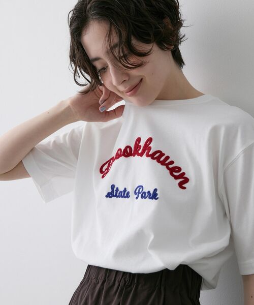 Dessin / デッサン カットソー | 【洗える】オーガニックコットンロゴTシャツ（ホワイト(001)）