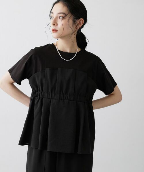 Dessin / デッサン カットソー | 【セットアップ可】ビスチェドッキングTシャツ | 詳細1